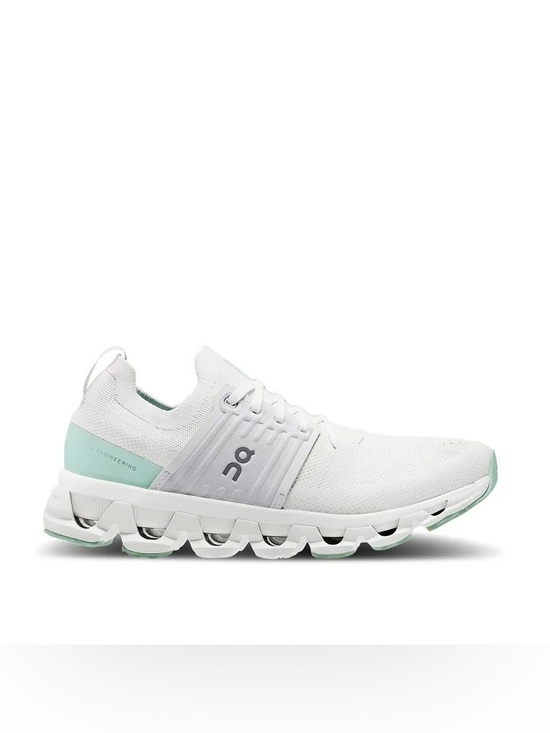 On Running Shoes - On Running Cloud Running Shoe in White with Mint Accents women’s 10.5